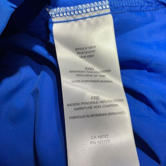 Elevate Mens Full Zip Windbreaker size 2XL Hooded Blue Lightweight Packable XXL - Picture 12 of 12